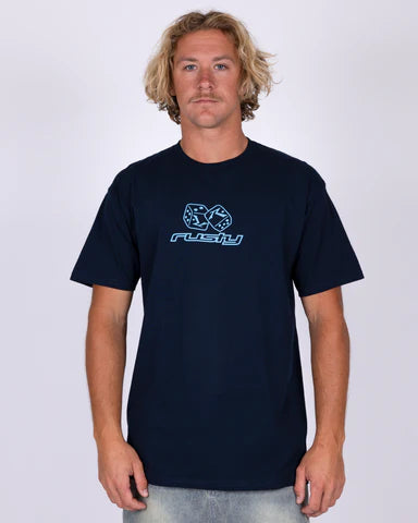 Rusty - Double Or Nothin Short Sleeve Tee | Navy