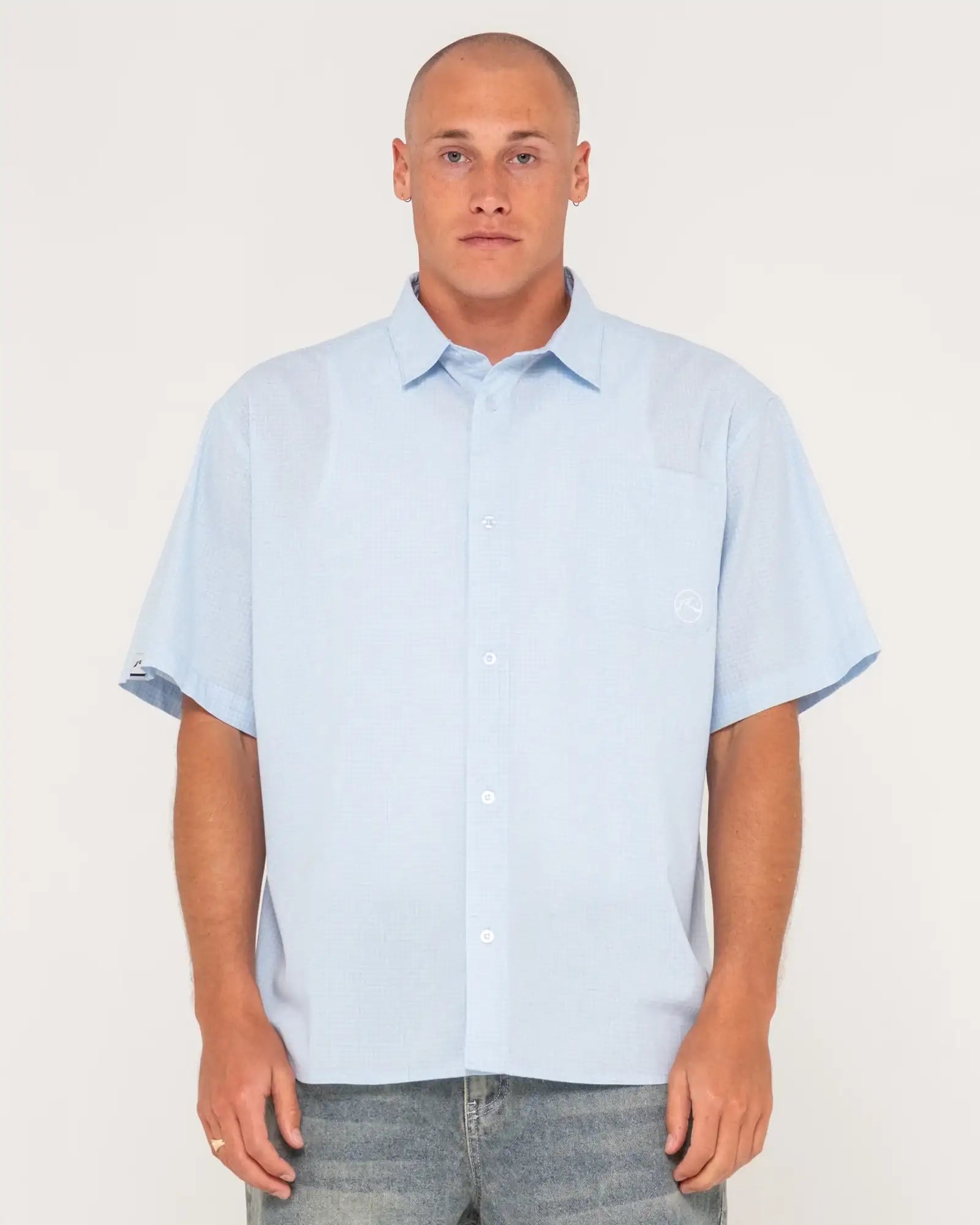 Rusty - Hoodus Check Short Sleeve Shirt |  Smoke Blue
