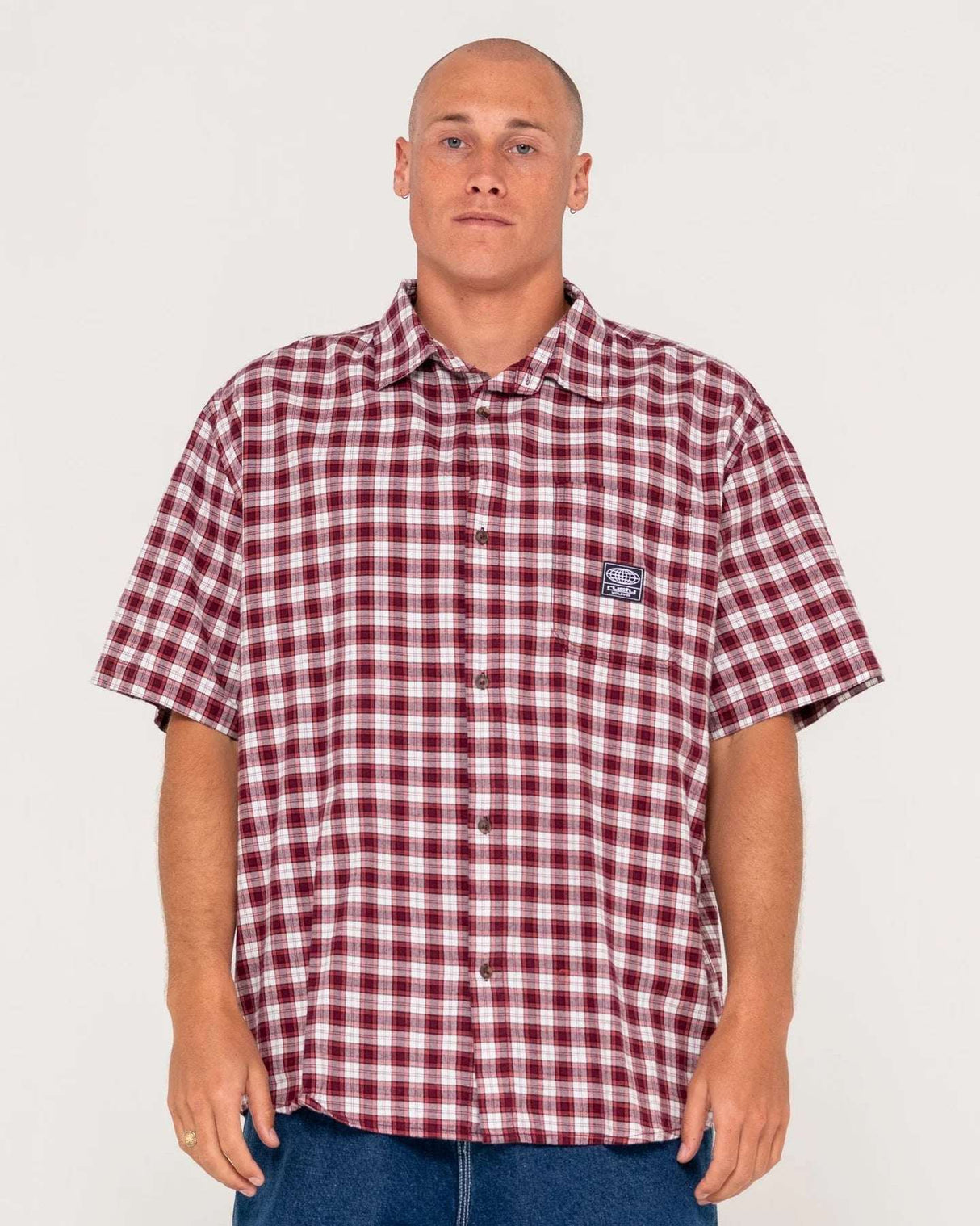 Rusty - Worldwide Curved Hem Short Sleeve Shirt |  Rhubarb