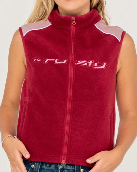Rusty- Mr Cool Polar Fleece Vest | Cranberry