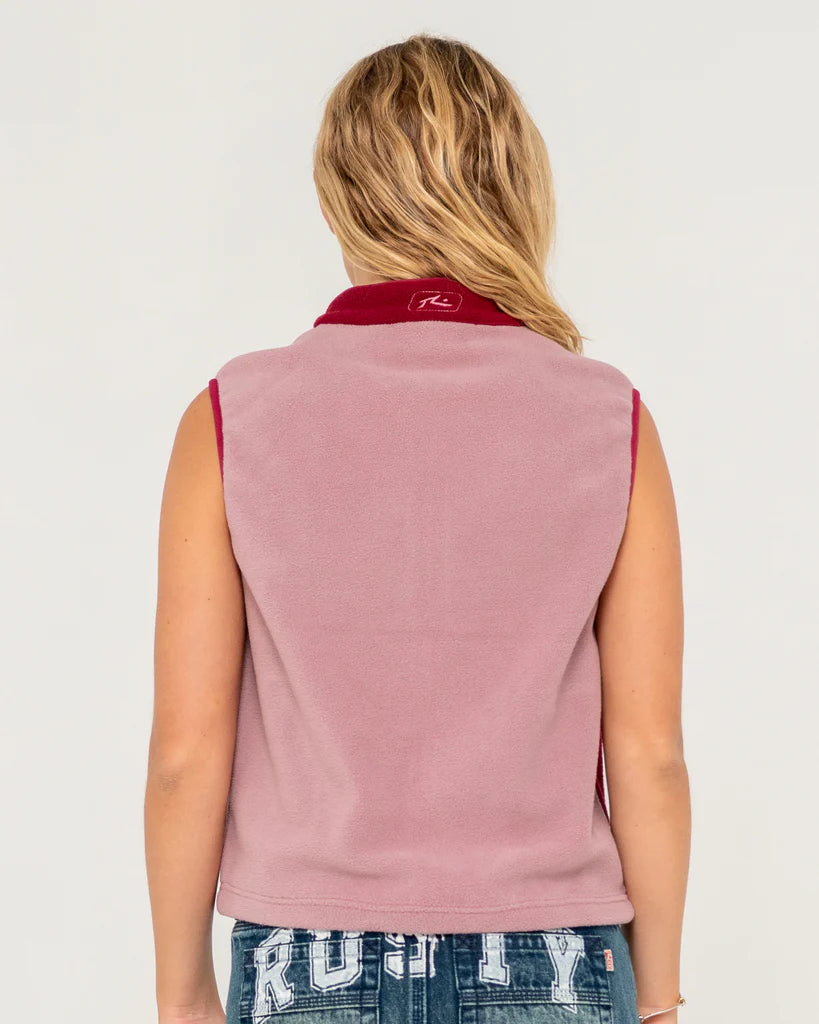 Rusty- Mr Cool Polar Fleece Vest | Cranberry