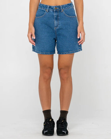 Rusty - Cyprus High Denim Short | Middy Blue