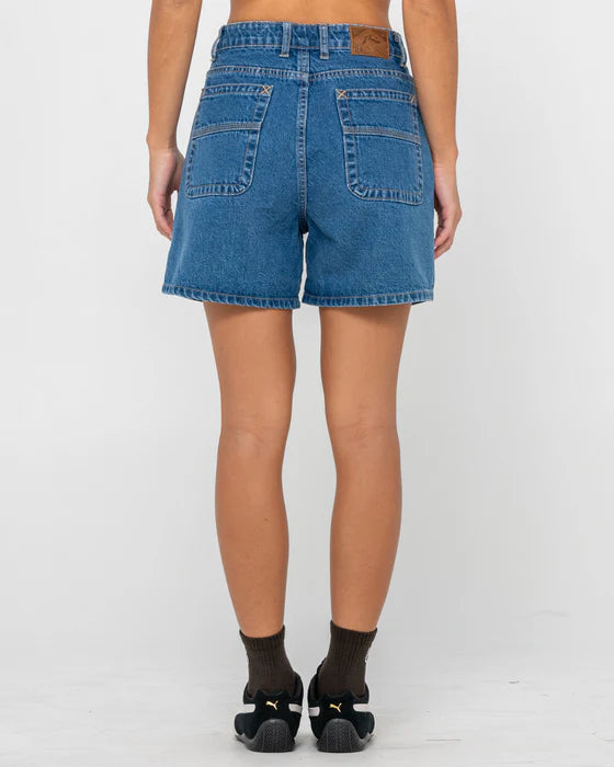 Rusty - Cyprus High Denim Short | Middy Blue