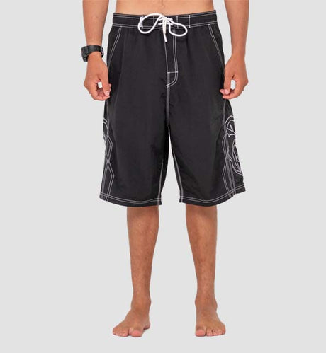 Rusty - Tombstones Hybrid Waist Boardshort | Black