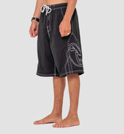Rusty - Tombstones Hybrid Waist Boardshort | Black