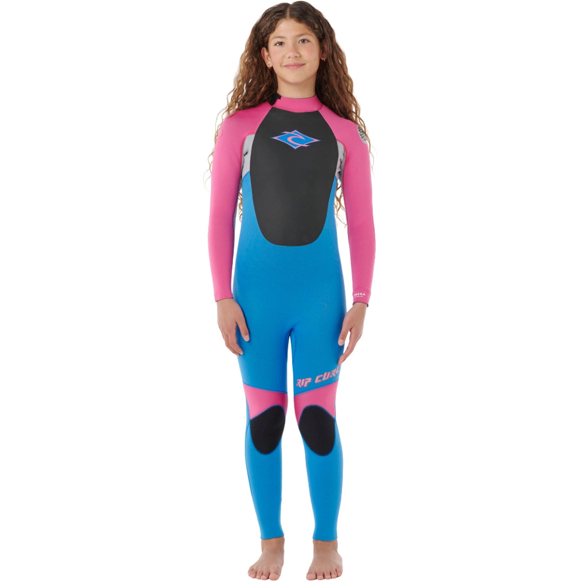 Rip Curl - Kids Omega 3/2 Back Zip Wetsuit | Pink