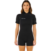 Rip Curl - Women’s Trad 2mm Back Zip Shorty Wetsuit | Black