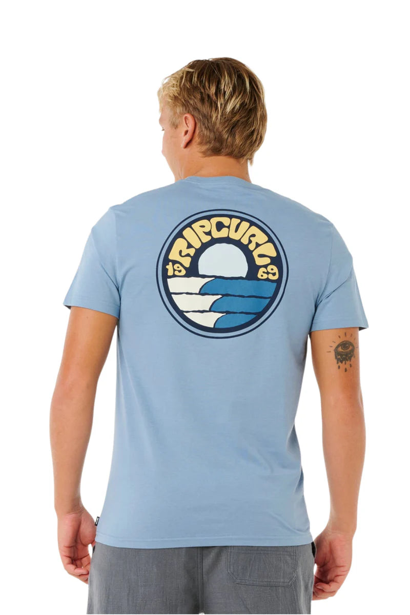 Rip Curl - Pacific Rinse Stacked Tee | Faded Denim