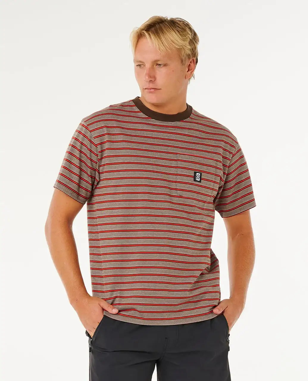 Rip Curl - Search Stripe Tee | Coffee