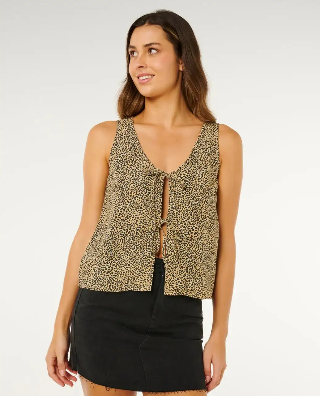 Rip Curl - Animal Instinct Tie Front Top | Natural