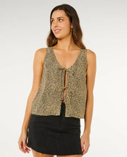 Rip Curl - Animal Instinct Tie Front Top | Natural