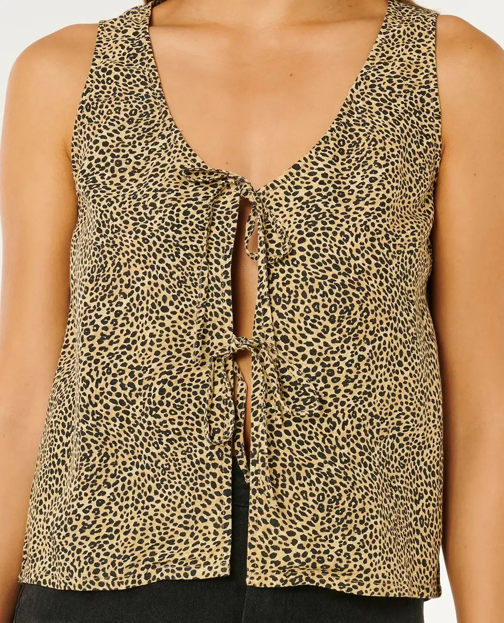 Rip Curl - Animal Instinct Tie Front Top | Natural