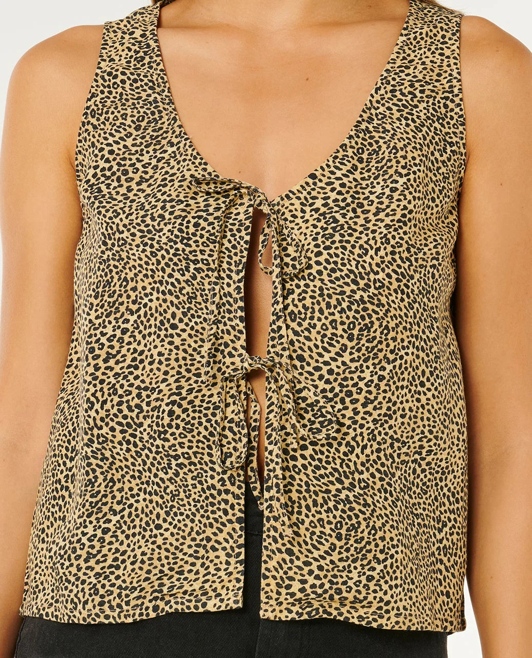 Rip Curl - Animal Instinct Tie Front Top | Natural