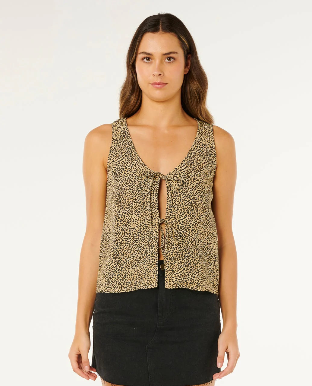 Rip Curl - Animal Instinct Tie Front Top | Natural