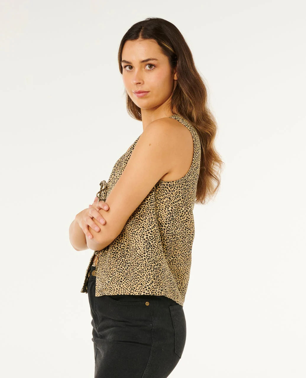 Rip Curl - Animal Instinct Tie Front Top | Natural