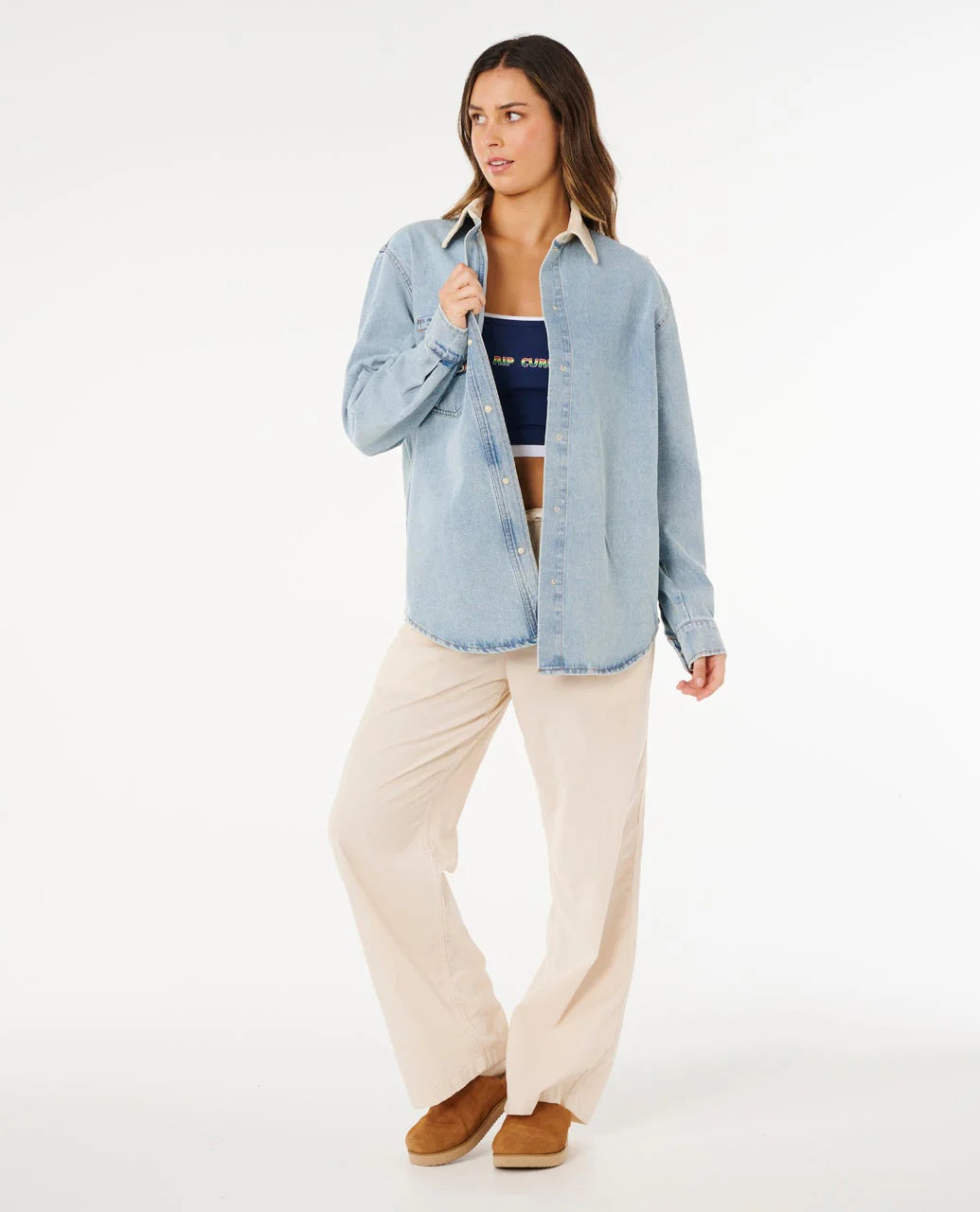 Rip Curl - Surf Side Denim Shirt | Washed Blue