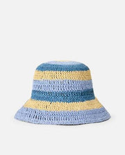 Rip Curl - Crochet Bucket Hat | Blue/Natural