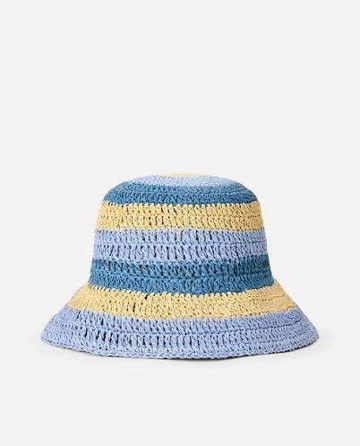 Rip Curl - Crochet Bucket Hat | Blue/Natural