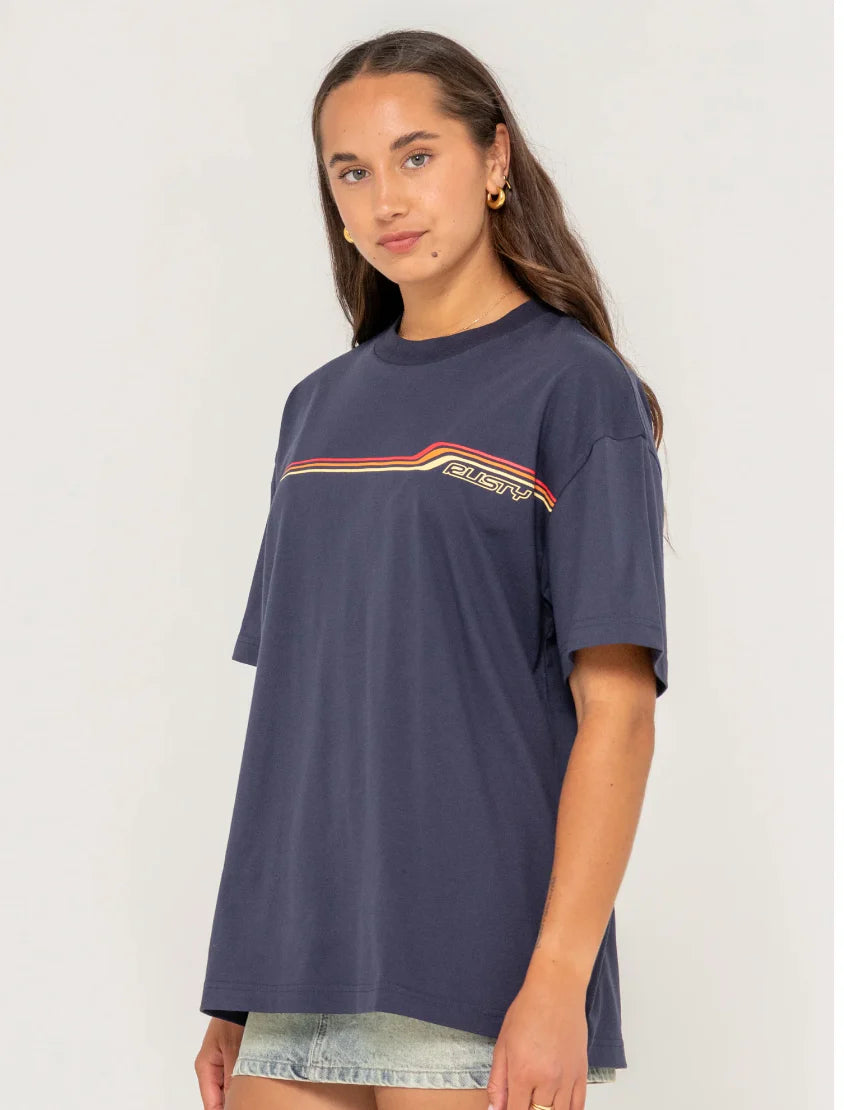 Rusty - Ladies Wave Rider 2.0  Tee | Navy