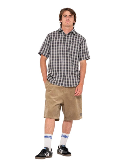 Rusty - Datsun Check Short Sleeve Shirt | Black