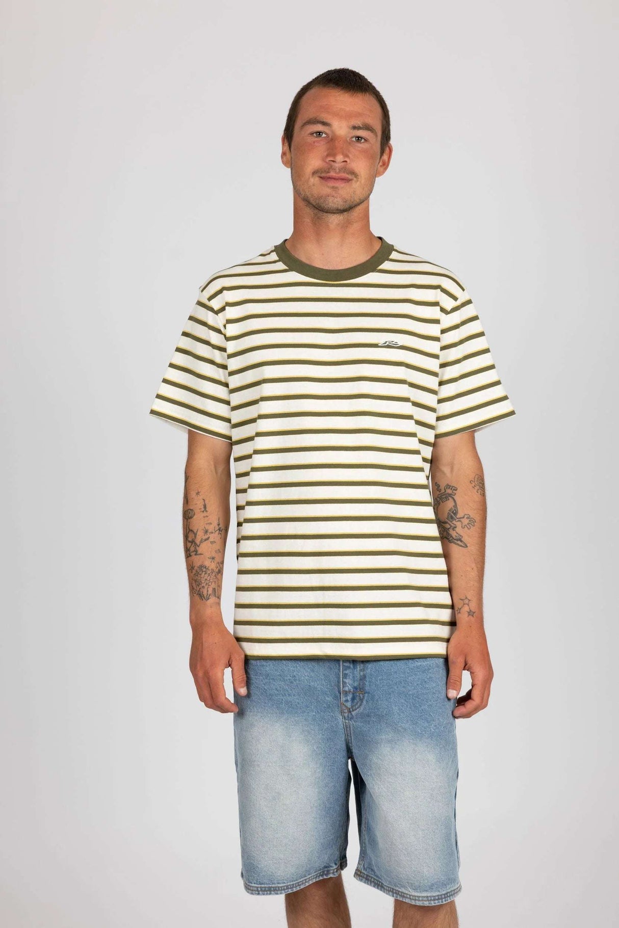 Rusty - Caldore Short Sleeve Tee | Fatigue/White