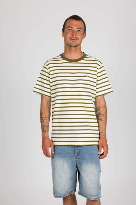 Rusty - Caldore Short Sleeve Tee | Fatigue/White