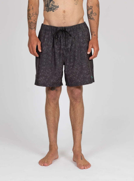Rusty - Horde Elastic Boardshort | Black Acid Wash