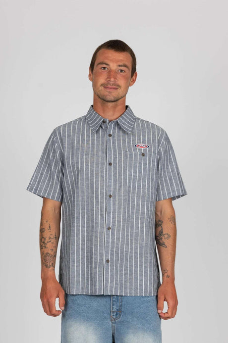 Rusty - Unleaded Woven SS Shirt | Chambray