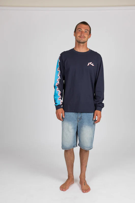 Rusty - Cascade Long Sleeve Tee | Navy
