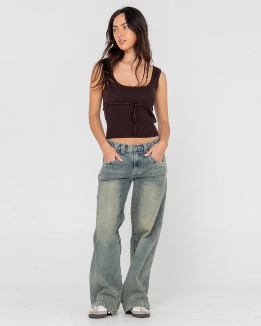 Rusty - Flip Mommy Low Rise Tapeless Denim Jean | Dirty Dawg