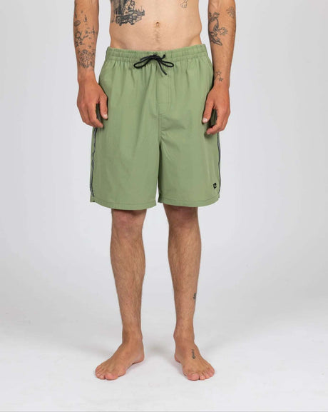 Rusty - Tripped Elastic Waist Hybrid Short | Fatigue