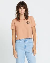 Volcom | Dial Crop Tee | Sand