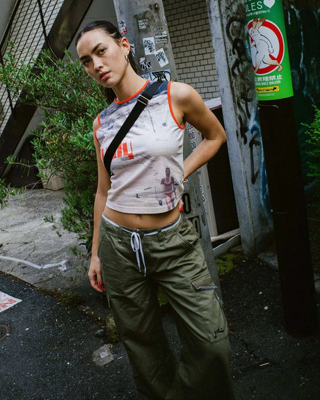 Rusty - Tank Girl Low Rise Wide Fit Cargo Pant | Shadow Army