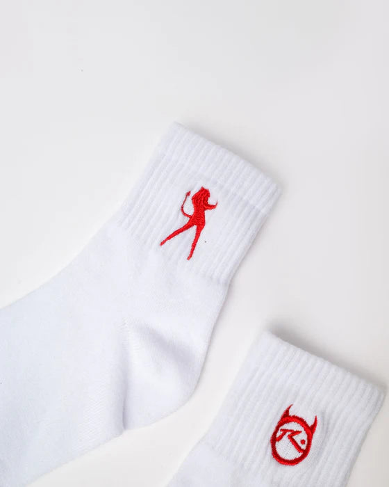 Rusty - Fancy Day Crew Socks 3Pack | White