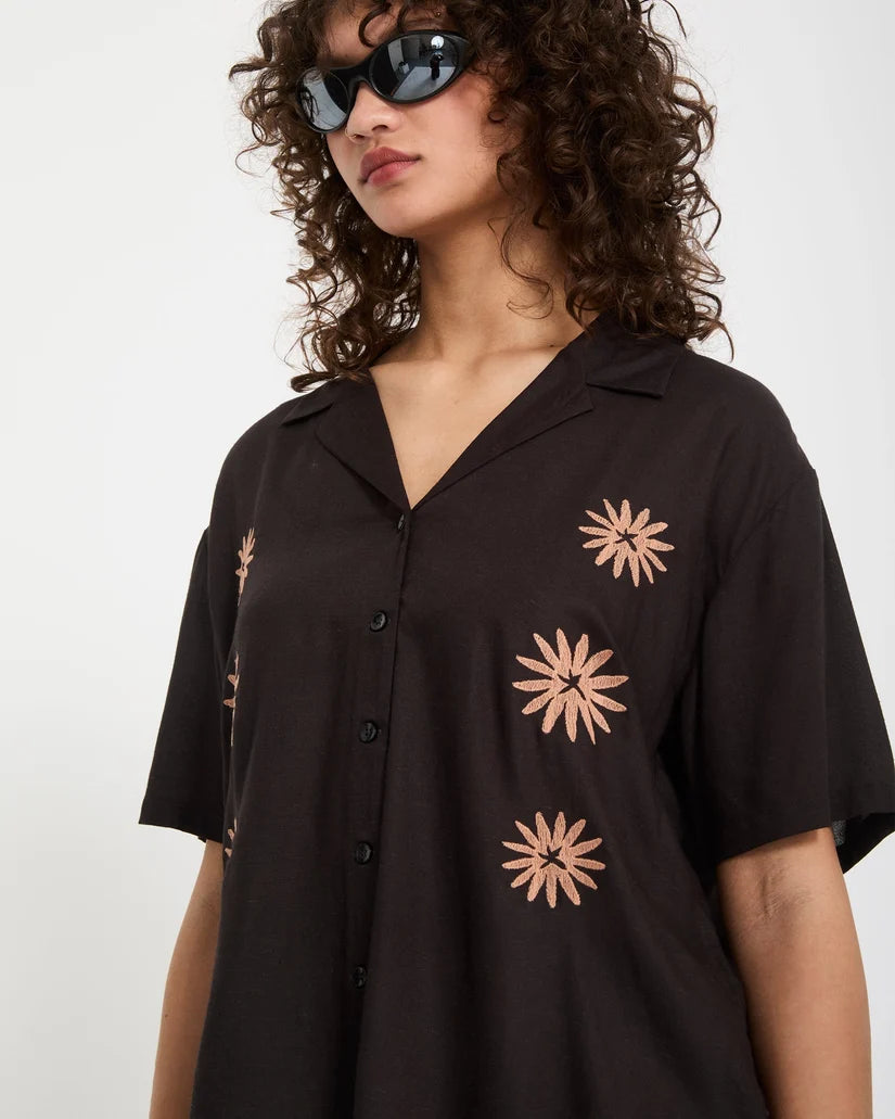 Volcom - EMB Midnite Ramble Top | Vintage Black
