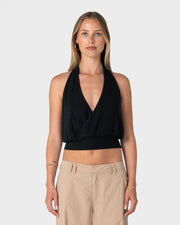Rusty - Honey Halter Top | Black