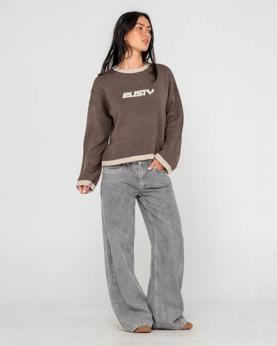 Rusty - Rider Relaxed Crew Neck Knit | Pinecone