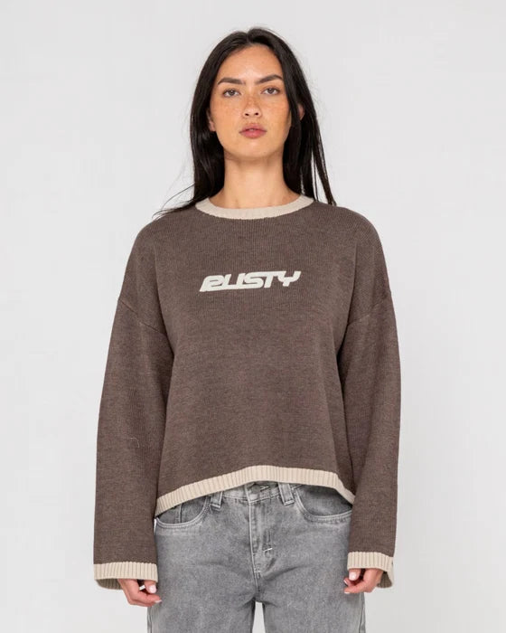 Rusty - Rider Relaxed Crew Neck Knit | Pinecone