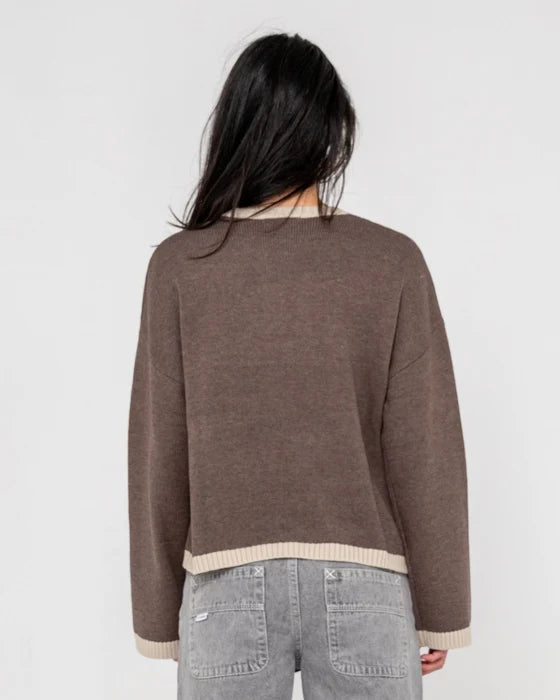 Rusty - Rider Relaxed Crew Neck Knit | Pinecone
