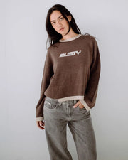 Rusty - Rider Relaxed Crew Neck Knit | Pinecone