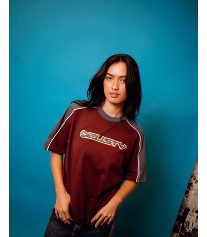 Rusty- Timmy Target Oversized Tee | Cranberry