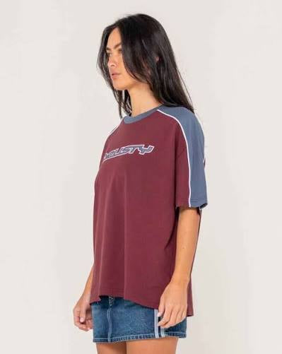 Rusty- Timmy Target Oversized Tee | Cranberry