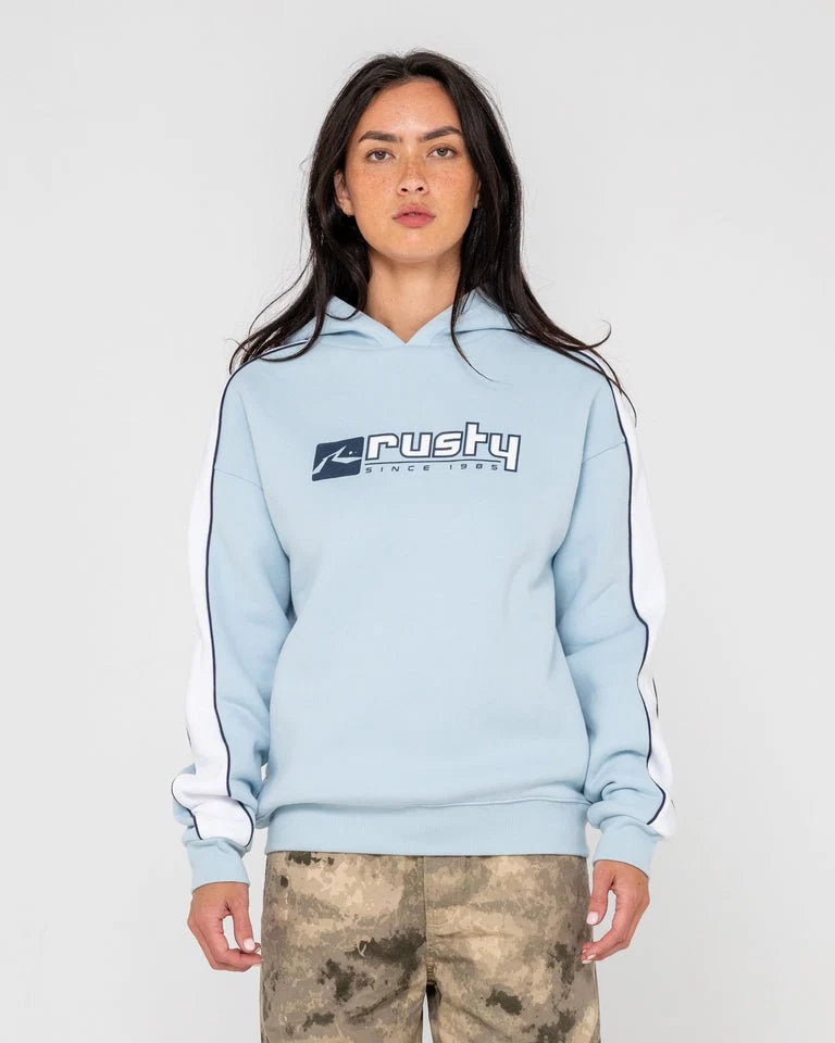 Rusty - Hailstone Oversized Hooded Fleece | Retro Blue