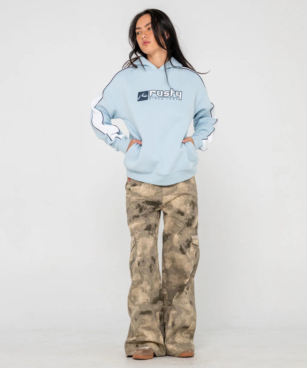 Rusty - Hailstone Oversized Hooded Fleece | Retro Blue