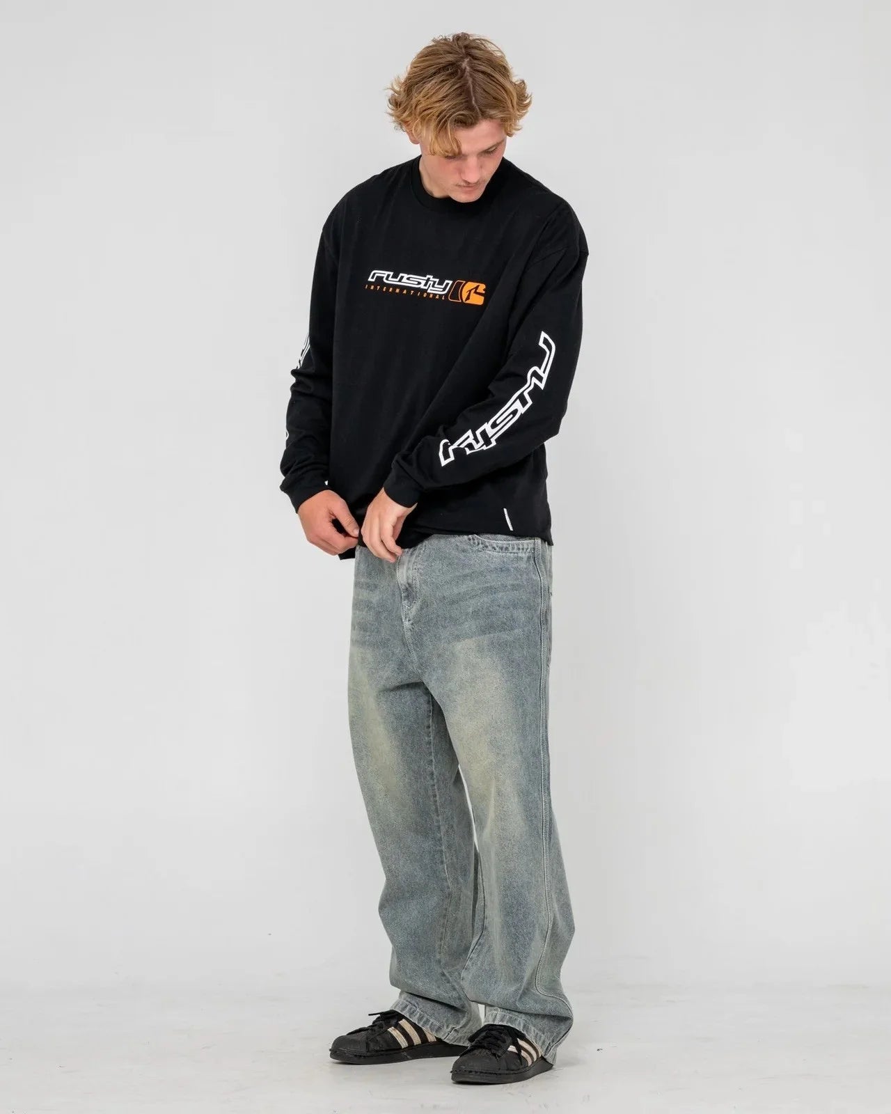 Rusty - Jetsetter long Sleeve Tee | Black