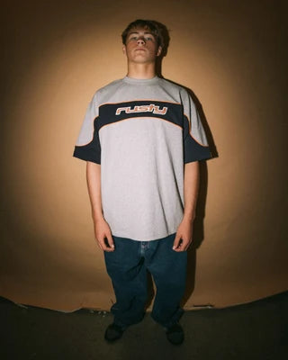 Rusty - Kinetic Short Sleeve Heavy Tee | Grey Marle
