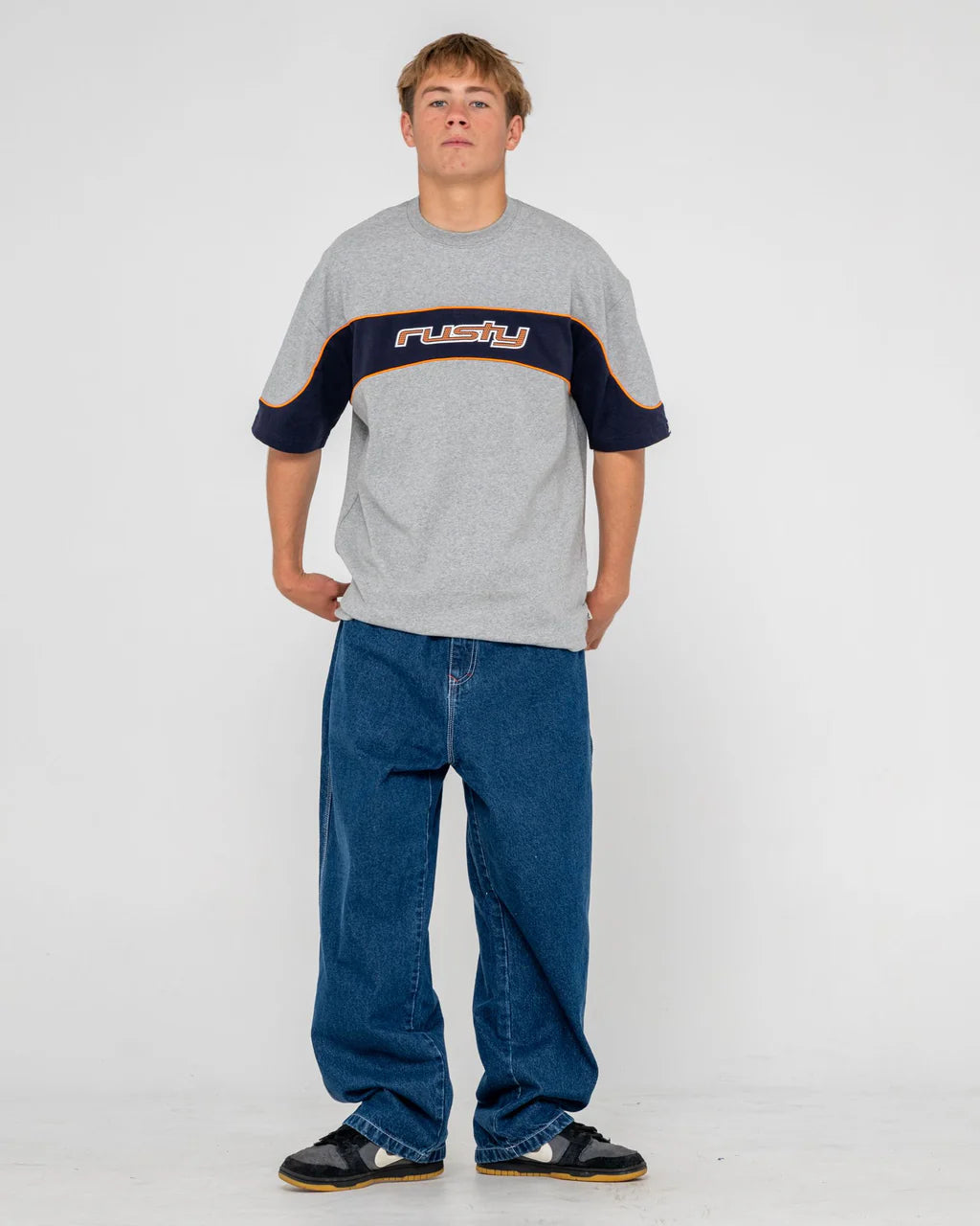 Rusty - Kinetic Short Sleeve Heavy Tee | Grey Marle