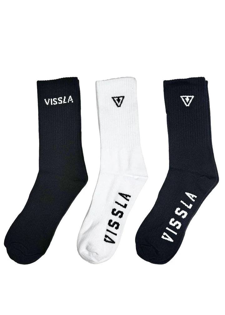Vissla | Logo Socks 3 Pack | Assorted