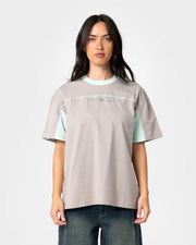 Rusty - Cyberwaves Oversized Short Sleeve Tee | Grey / Mint