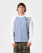 Rusty - Shadow Waffle long Sleeve Tee | Sky Blue